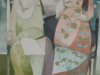 Juan Battle Planas - Argentina 1911 - 1966 - Serie del mate - acuarela - 33 x 21 cms - 1964